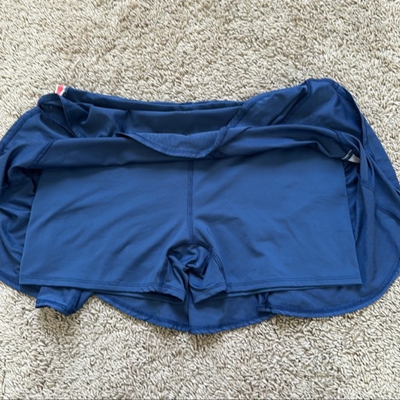 Lucky in Love Women's Palms Royale Stripe Flounce Tennis Skort Size L - Picture 9 of 12